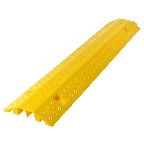 Kabelbrücke gelb, 2 Kanäle, Maße (LxBxH): 975x200x35 mm