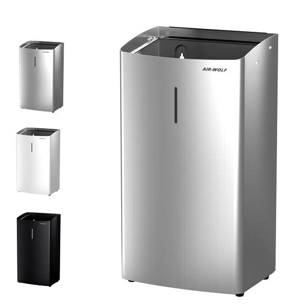 AIR WOLF Abfallbehälter Edelstahlgehäuse, Volumen 27 Liter Version: 02 - weiß hochglanz