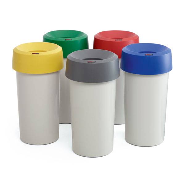 Abfallbehälter 50l mit Trichterdeckel, Kunststoff Version: 04 - grün