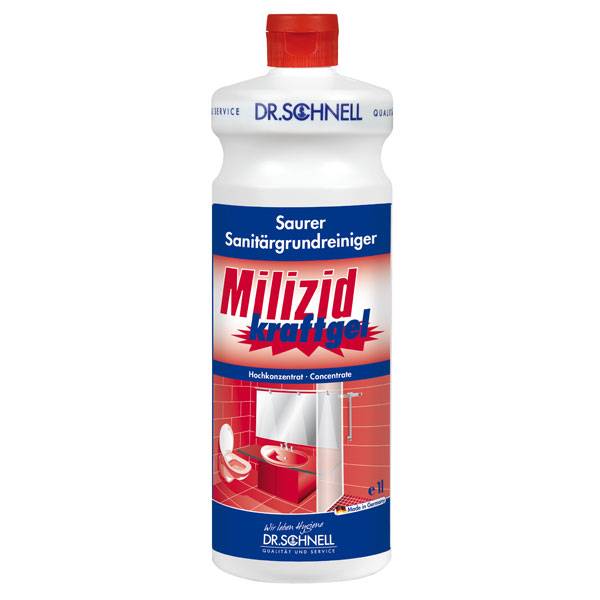 Sanitär-Grundreiniger Milizid Kraftgel für den Nassbereich, 1 Liter