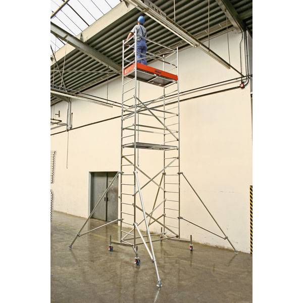 Rollgerüste FahrGerüsteKrause Arbeitsgerüst (Alu), 2. Aufstockung, Gewicht 30,5 kg Höhe bis 7,2 m