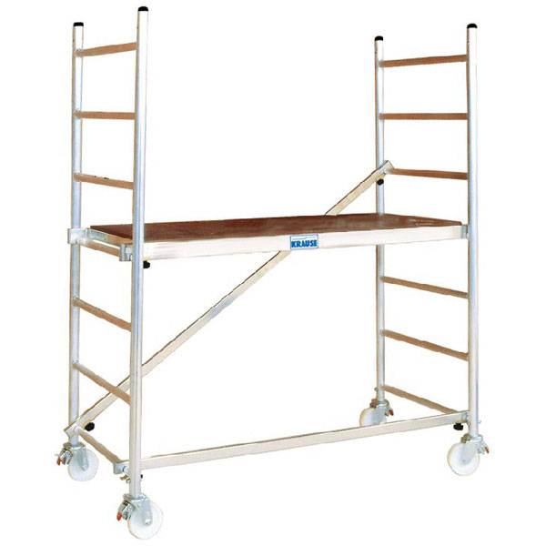 MontageGerüst(Alu), Arbeitshöhe 3 m,Plattformhöhe 1 m, Gerüsthöhe 1,83 m, Gewicht 26,5 kg