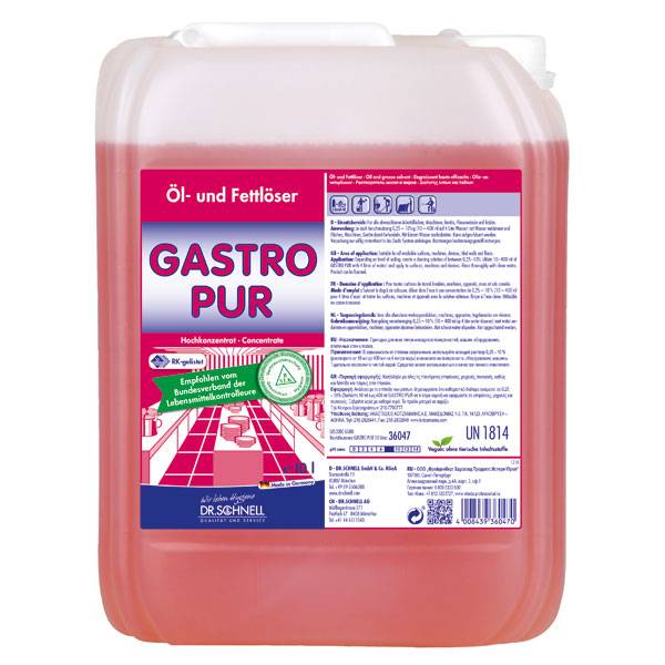 Küchenhygiene, Öl- und Fettlöser für Küchen, Kanister 10l, für Großküchenreinigung