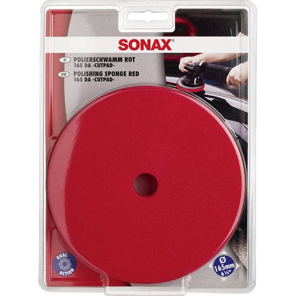 SONAX 04934410 PolierSchwamm rot 165 DA -CutPad-