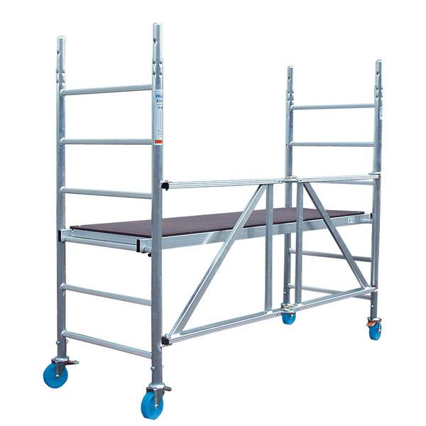 Rollgerüste Faltgerüst (Alu), Arbeitshöhe 2,9 m, Standhöhe 0,9 m,Gerüsthöhe 1,8 m, 37,6 kg