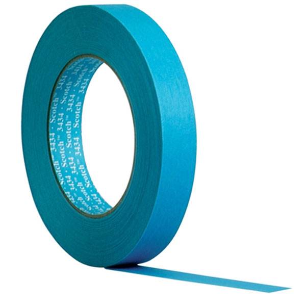3M Scotch 3434 Blaues Band, Abdeckband zum polieren, Maße (BxL): 2,4 cm x 50 m