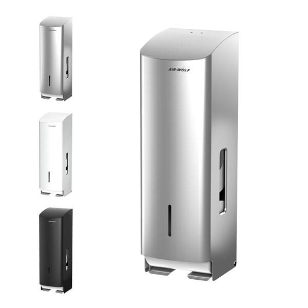 AIR WOLF WC-Papierspender für 3-Rollen, Edelstahlgehäuse Version: 03 - schwarz matt