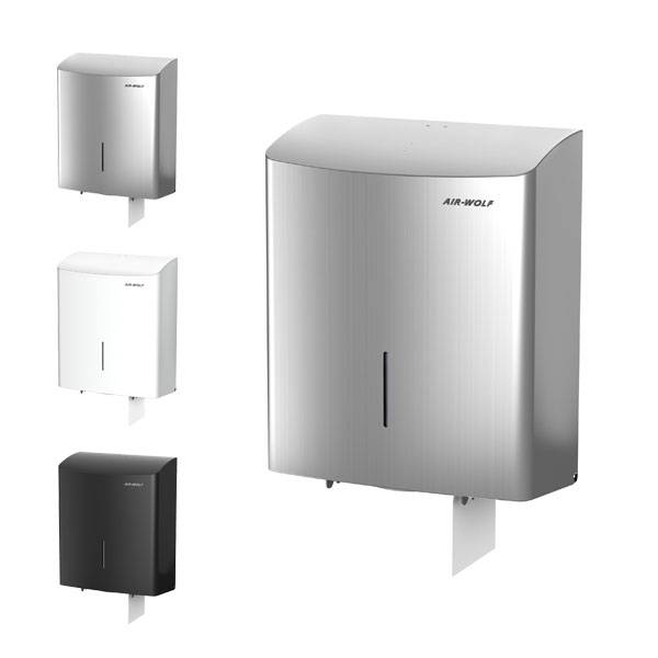 AIR WOLF Duplex-Rollenspender Edelstahlgehäuse, frei befüllbar Version: 01 - edelstahl gebürstet