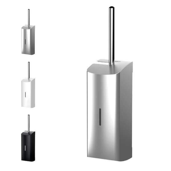AIR WOLF WC-Bürstenhalter Gamma II, Edelstahlgehäuse, Höhe 28,3 cm Version: 02 - weiß hochglanz