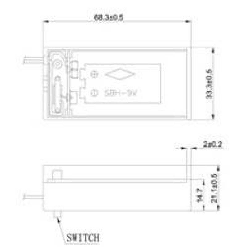 Goobay 48171 Batteriehalter 1x 9 V Block Kabel (L x B x H) 68.4 x 33.2 x 25.6 mm