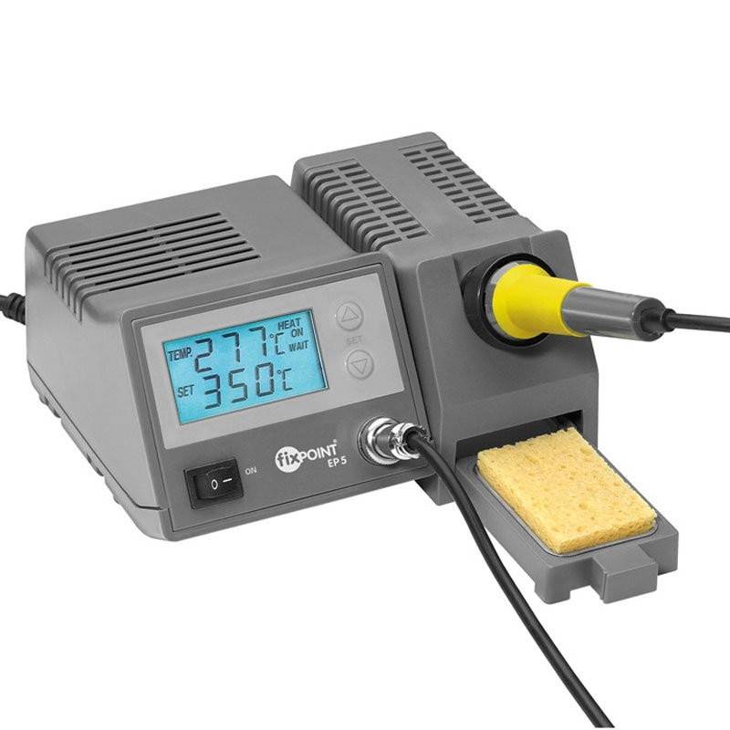 Fixpoint 51098 Digitale Lötstation EP5 48W Lötkolben Set Temperatur 150 - 450 Grad / Feine Lötspitze / Soldering Station