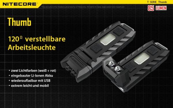 Nitecore Thumb schlüsselanhängerlampe Hochleistungs-LED