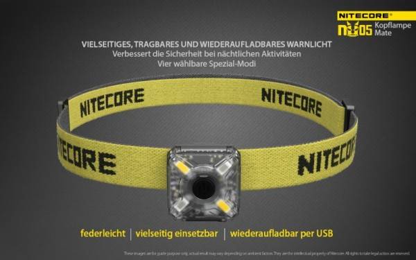 Nitecore NU05 LED Warnlicht 4 Hochleistungs-LED´s