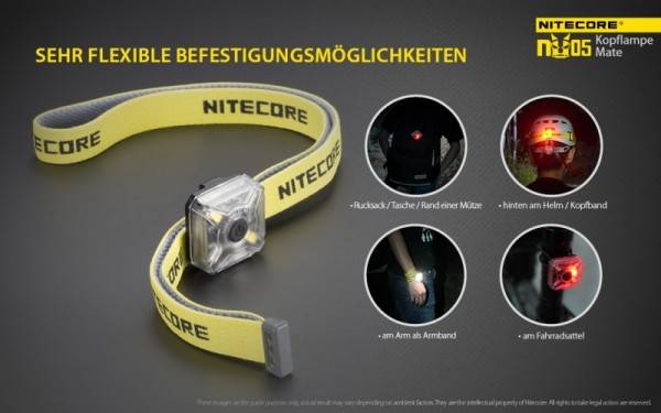 Nitecore NU05 LED Warnlicht 4 Hochleistungs-LED´s