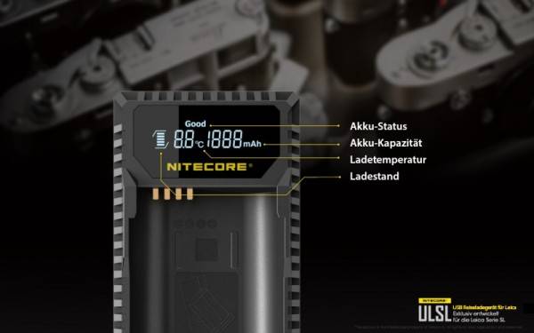 Nitecore ULSL USB-Ladegerät für Leica Cameras