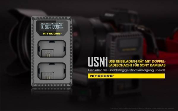 Nitecore USN1 USB-Ladegerät für Sony Cameras