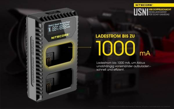 Nitecore USN1 USB-Ladegerät für Sony Cameras