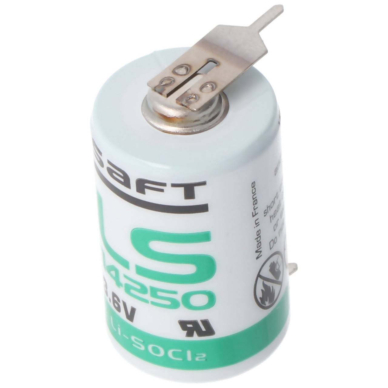 SAFT LS142502PF Lithium Batterie, Size 1/2 AA mit Printfahnen