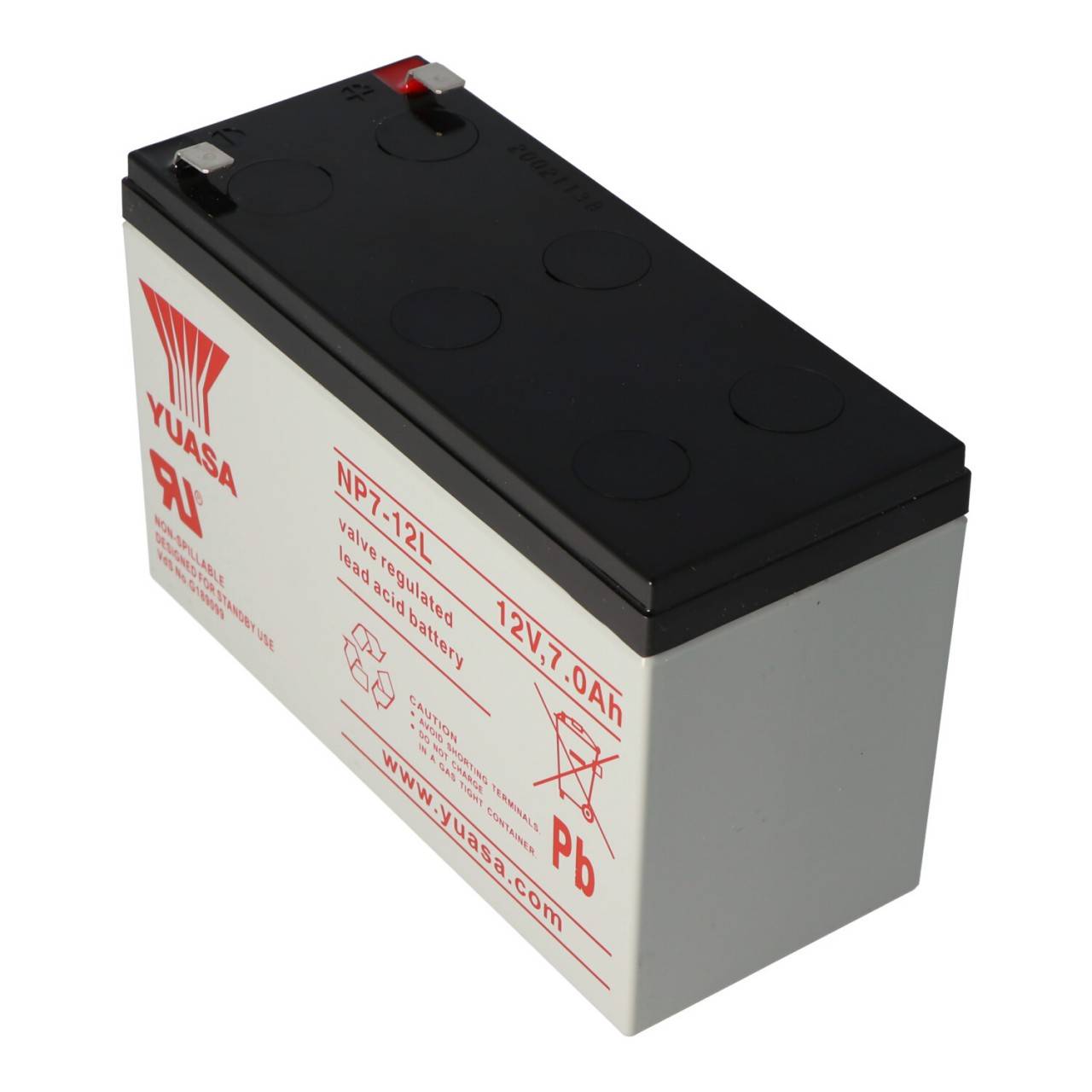 YUASA NP7-12L Akku Blei PB 12 Volt 7000mAh mit 6,3mm Kontakten