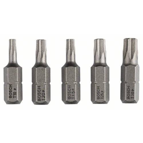 Schrauberbit-Set Extra-Hart (Torx), 5-teilig, T10, T15, T20, T25, T30, 25 mm