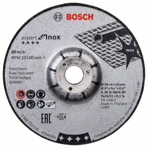 Schruppscheibe Expert for Inox A 30 Q INOX BF, 76 x 4 x 10 mm, 2 Stck