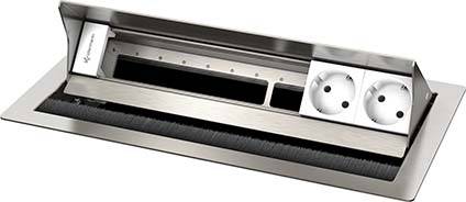 Kindermann Tischeinbaugehäuse 6-f.,2xStrom,eds 7492000062
