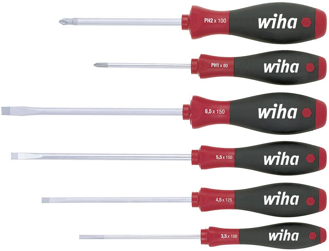 Wiha Werkstatt Schraubendreher-Set 6teilig Schlitz, Kreuzschlitz Pozidriv