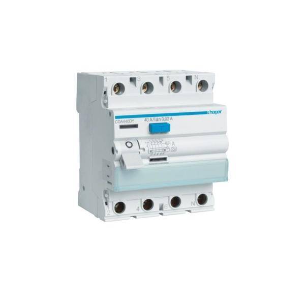 Hager CDA440DY FI-Schutzschalter A 4polig 40A 0.03A 400V