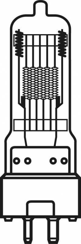 OSRAM Halogen EEK: G (A - G) GY9.5 90.0 mm 230 650 W 1 St.