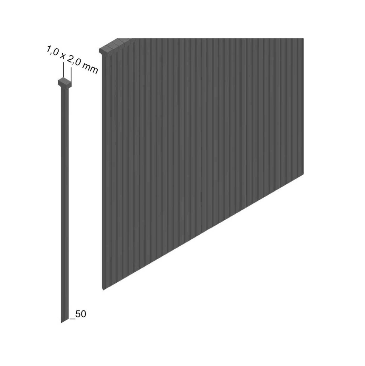 Prebena J 50 CNKHA Stauchkopfnägel Brads 50 mm 4000 Stück - aus verzinktem Stahl, geharzt