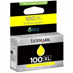Lexmark Cartridge No. 100XL - Hohe Ergiebigkeit - Gelb - Original - Tintenpatron