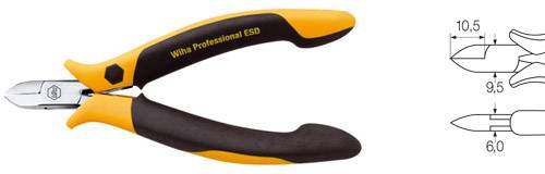 Wiha 26826 ESD Seitenschneider ohne Facette 115 mm