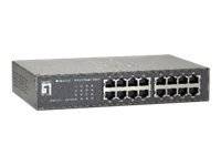 LevelOne GEU-1621 - Switch - unmanaged - 16 x 10/100/1000