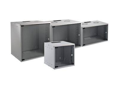 EFB-Elektronik BASIC - Gehäuse Netzwerkschrank - geeignet für Wandmontage - Hellgrau, RAL 7035 - 9U - 48.3 cm (19)