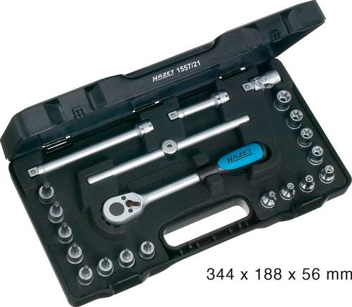 Hazet Steckschlüsselsatz metrisch 3/8  (10 mm) 21teilig 1557/21