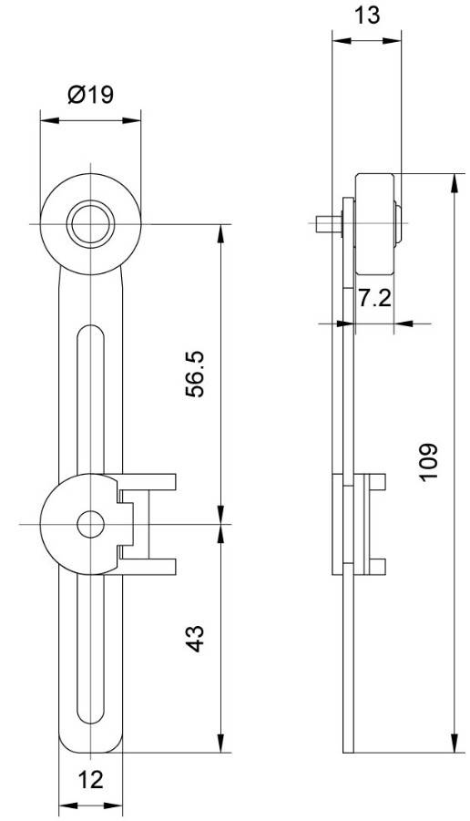 Siemens 3SE50000AA53 3SE5000-0AA53 Schwenkhebel Schwenkhebel, Edelstahlhebel, Edelstahlrolle 1 St.