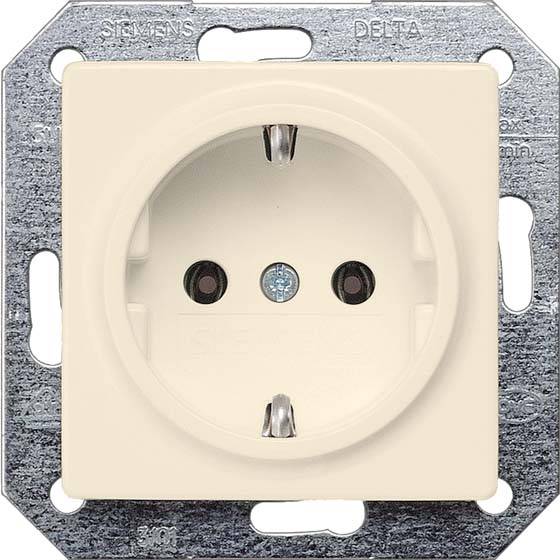 Siemens Schalterprogramm Steckdose Delta Creme-Weiß 5UB1551
