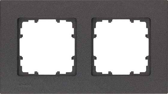 Siemens Schalterprogramm 2fach Rahmen Delta Carbon 5TG11122
