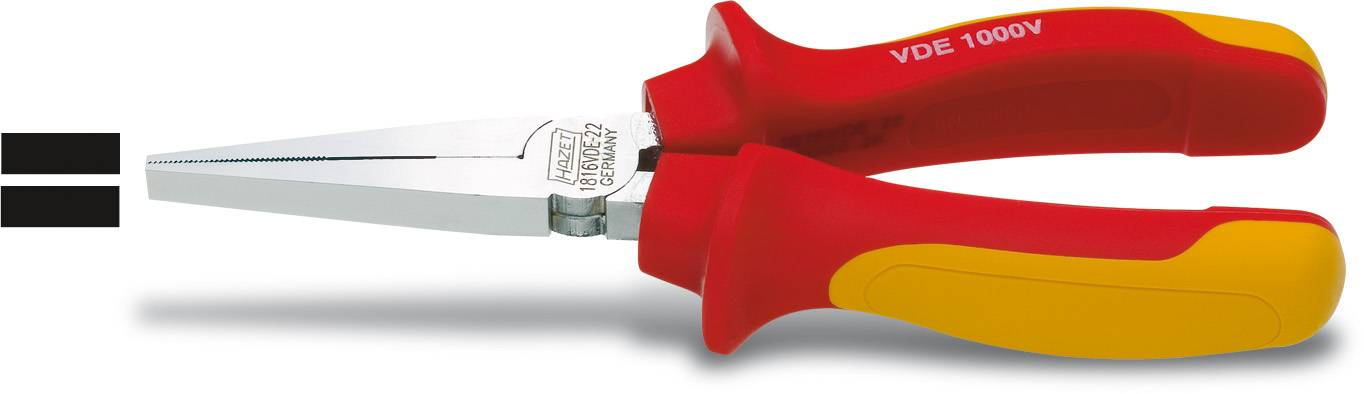 Hazet 1816VDE-22 VDE Flachzange Gerade Chrom-Vanadium Stahl 160mm