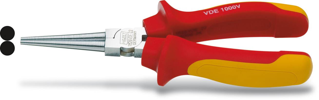 Hazet 1826VDE-22 VDE Rundzange Gerade Chrom-Vanadium Stahl 160 mm