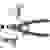Hazet 1845A-19 Seegeringzange Passend für (Seegeringzangen) Außenringe 19-60mm Spitzenform (Details) gerade