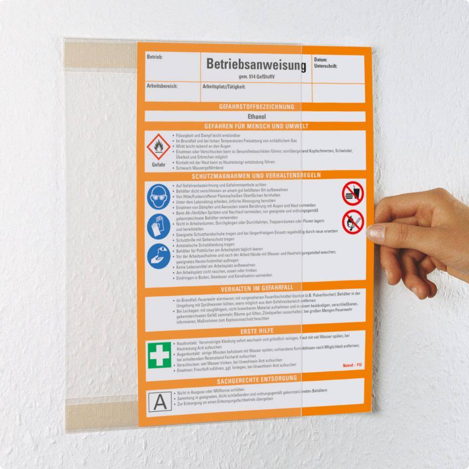 Sichthüllen, Folie, selbstklebend, antireflektierend, DIN A4 hoch, 5/VE