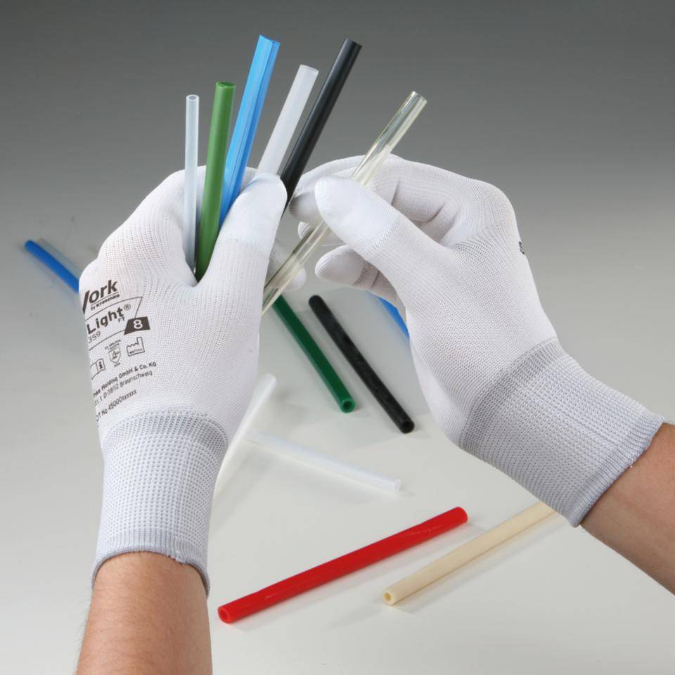 Work Schutzhandschuh SecuLight® FT, weiß, Nylon, Finger PU-beschichtet, Größe 8, EN 388, Kat. II