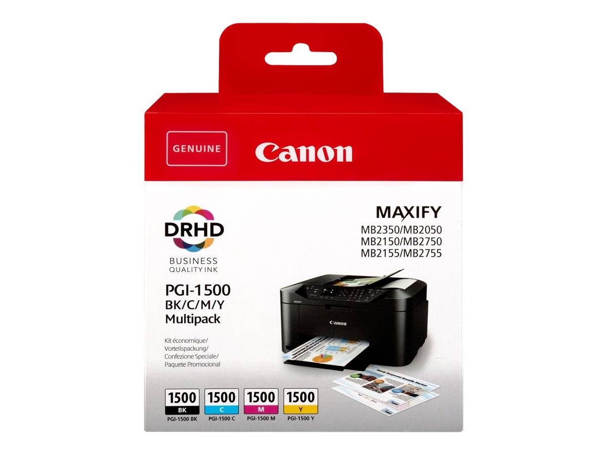 Canon PGI-1500 BK/C/M/Y Multipack - 4er-Pack - Schwarz - Gelb - Cyan - Magenta -