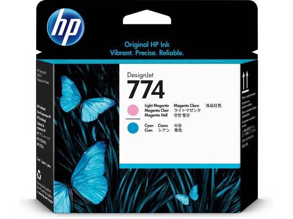 HP 774 - Hellmagentafarben, hell Cyan - Druckkopf - für DesignJet Z6610 Production, Z6810 Production