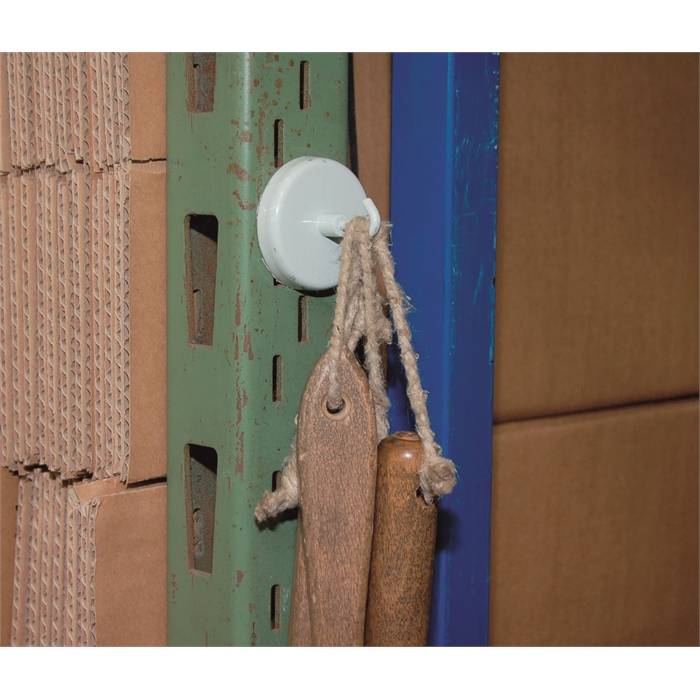 Maul Kraftmagnet mit Haken Ã 36 mm, 6 kg Haftkraft, 5 St./Btl. weiß