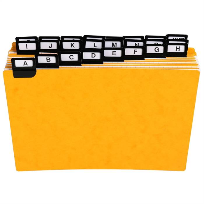 25 dividers 500 micron with alphabetical metallic tabs for horizontal filing 148x210mm