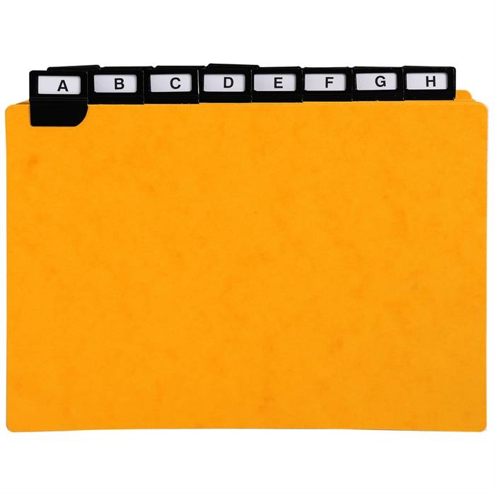 25 dividers 500 micron with alphabetical metallic tabs for horizontal filing 148x210mm