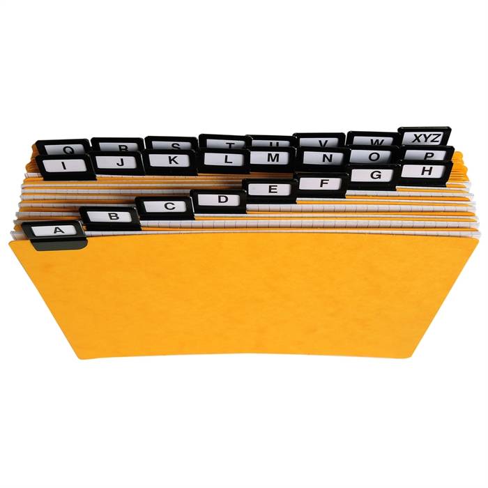 25 dividers 500 micron with alphabetical metallic tabs for horizontal filing 148x210mm