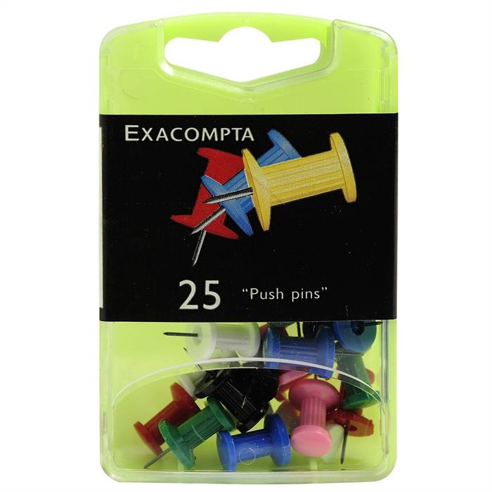 Blisterbox mit 25 Stück Pinnwandnadeln Push Pins, Ã10mm, Spitze 7mm